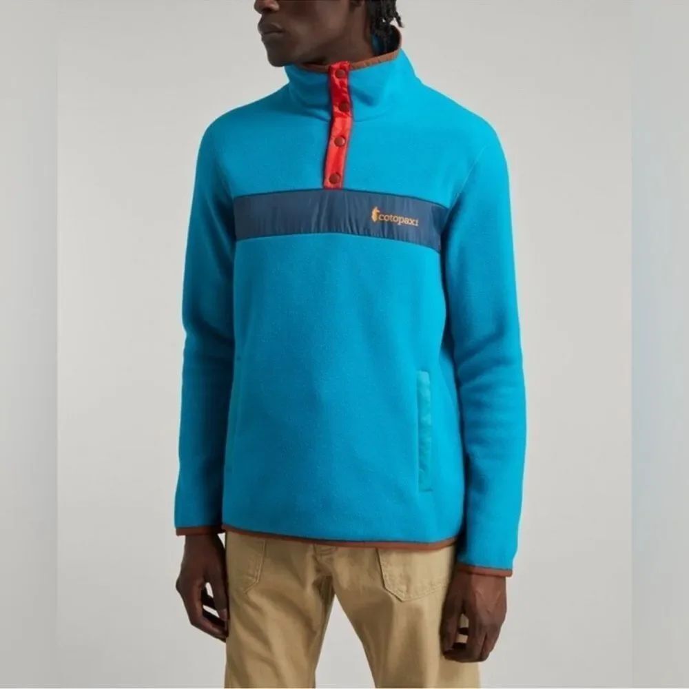 Cotopaxi Teca Fleece Pullover Men’s Size Large in Bar Harbor Teal Blue 1/4 Snap